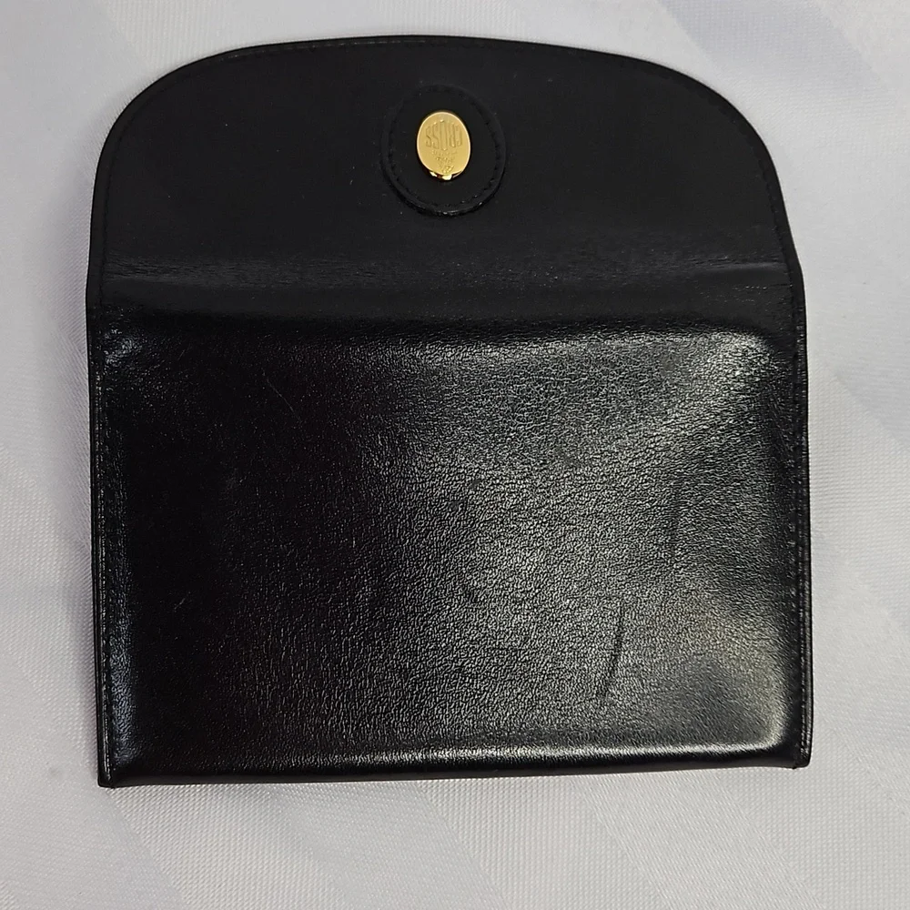 MARK CROSS 1845 BLACK LEATHER CARD CASE -MADE IN ITALY